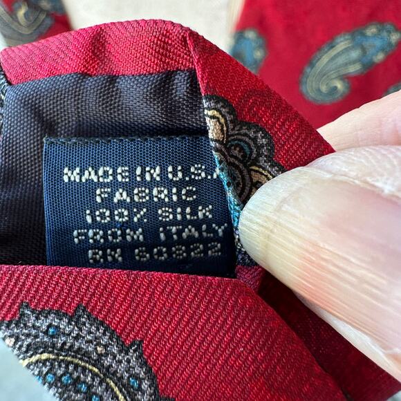 Lot of 5 Vintage 100% Silk Ties: Guy Laroche Polo Ralph Lauren, Alexander Julian - Picture 4 of 16